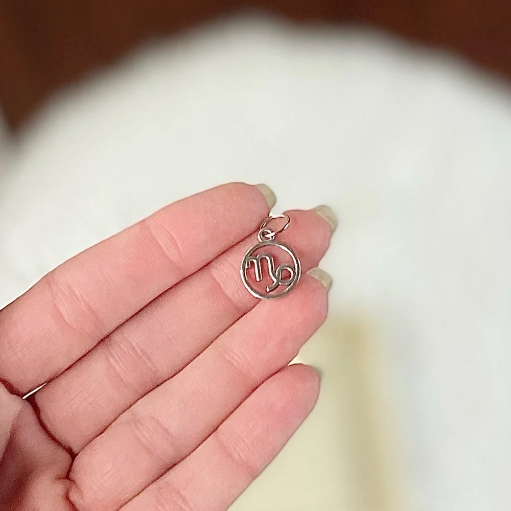 Silver Capricorn Zodiac Charm